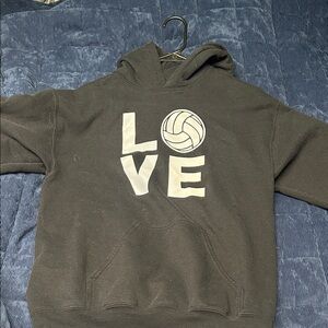 Black LOVE Volleyball Hoodie